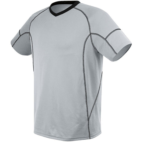 Russell Athletic Youth Kinetic Jersey (322821-C), Color 'Silver Grey/Black'